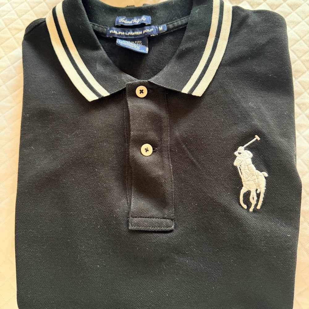Ralph Lauren Polo Women’s Shirt in Black with White Accents